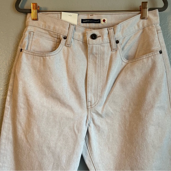 Levi’s Made & Crafted Womens Column Pant Cream Japanese Denim - Picture 2 of 13